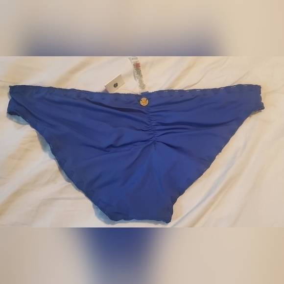 Quint Soul Pink Label Tankini large Indigo Blue Embroidery Edge Detail - Picture 7 of 9